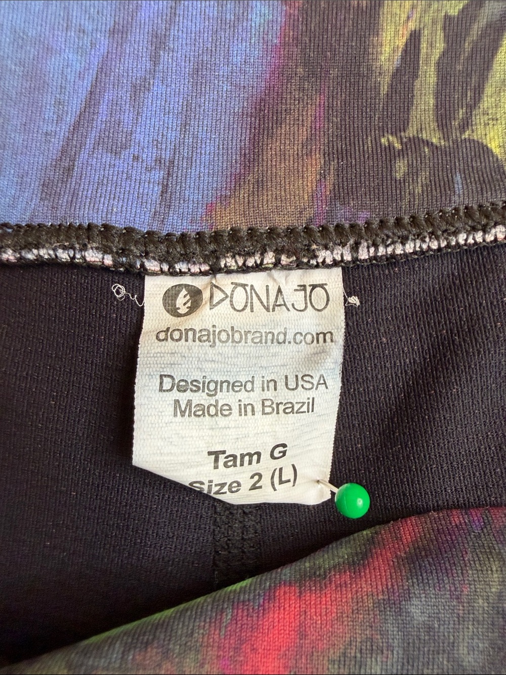 Dona Jo Multicolor Abstract Print Athletic Skirt - Picture 3 of 6